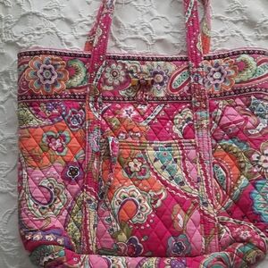 Colorful Paisley Quilted Tote Bag